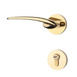 Golden Bedroom Level Handle Lock